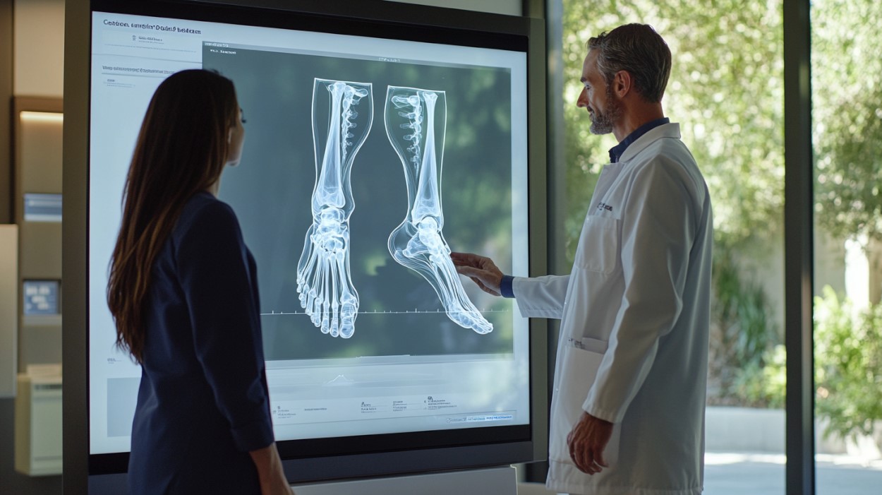 Orthotic gait analysis on screen