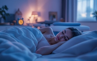 Women sleeps comfortably after chiropractic treatment