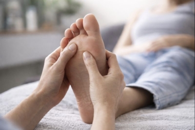 Foot massage session at clayton heights chiropractors