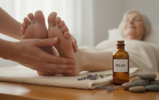 Relaxing foot massage at clayton heights chiropractic