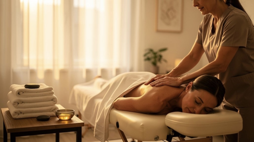 Massage therapy session in cloverdale relaxation and wellness