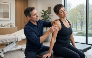 Expert hands guiding recovery and mobility